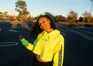 Black SA | Safety Yellow Hoodie (Solid Checkered Drippin Sleeves)