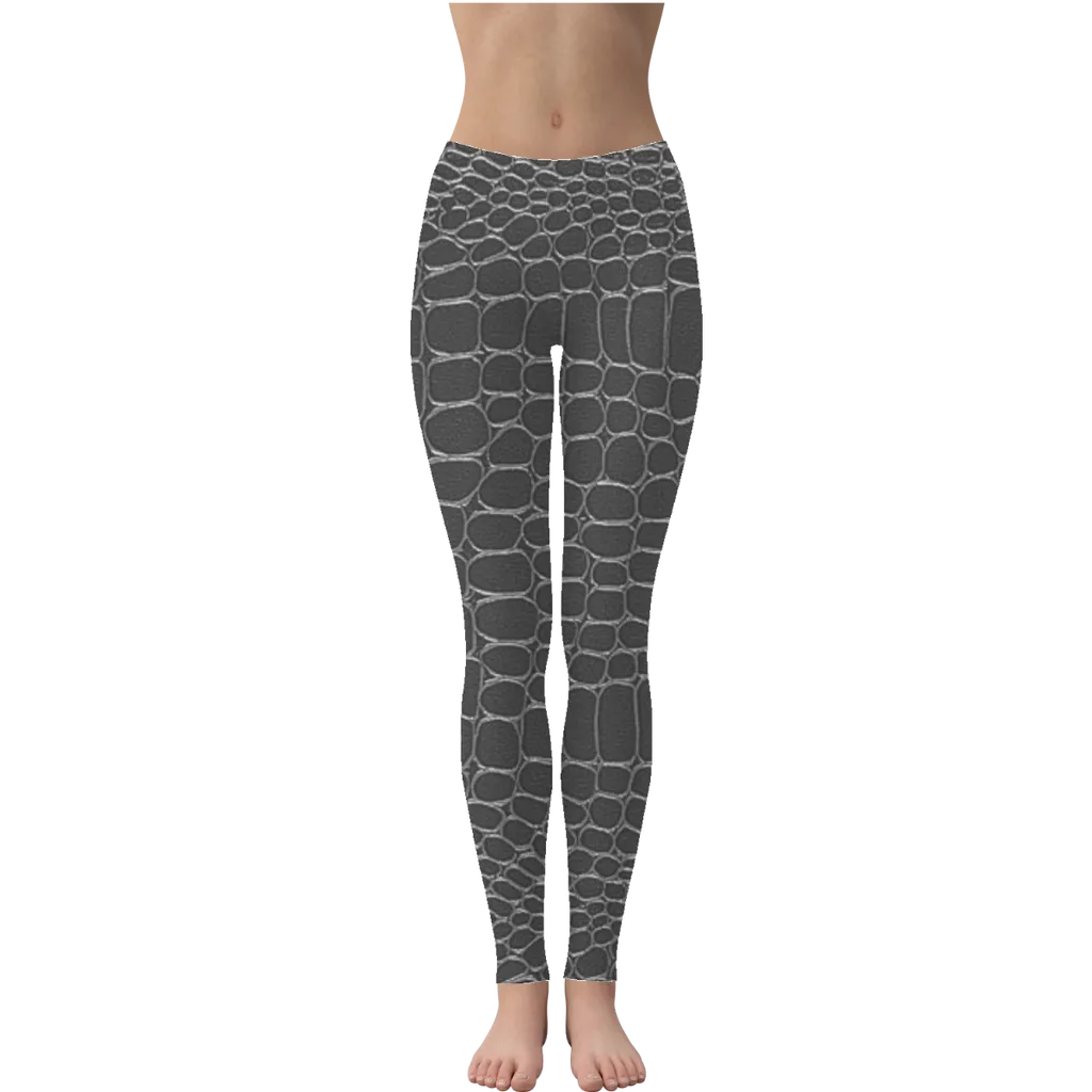 Black Snake Skin Leggings