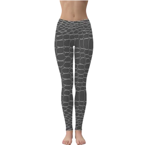 Black Snake Skin Leggings