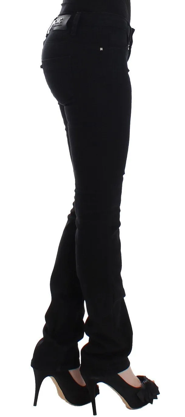 Black straight leg jeans