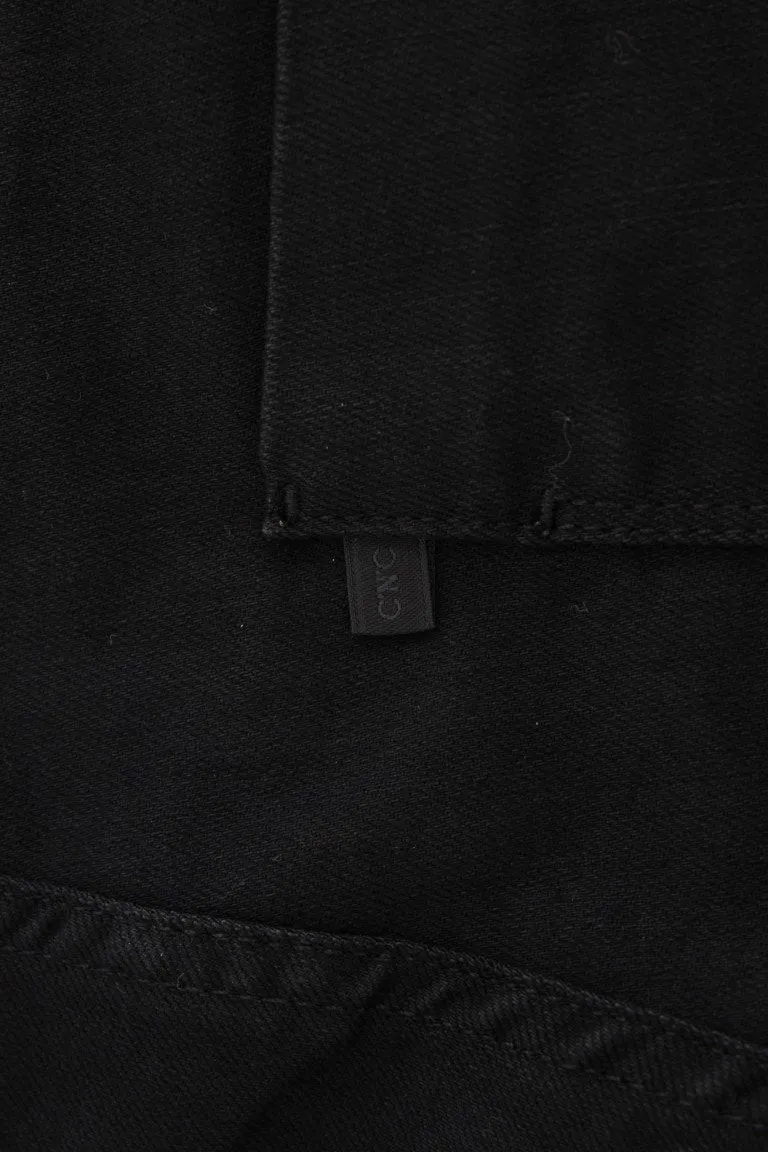 Black straight leg jeans