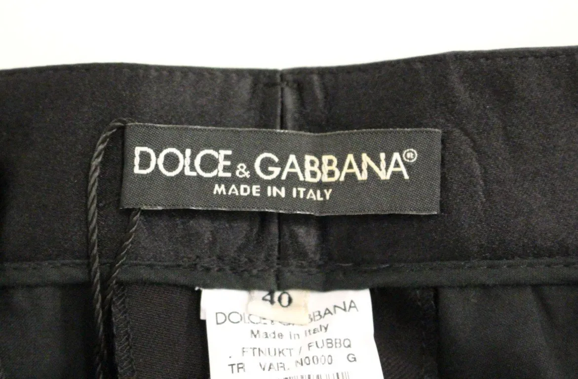 Black Virgin Wool Regular Fit Dress Pants