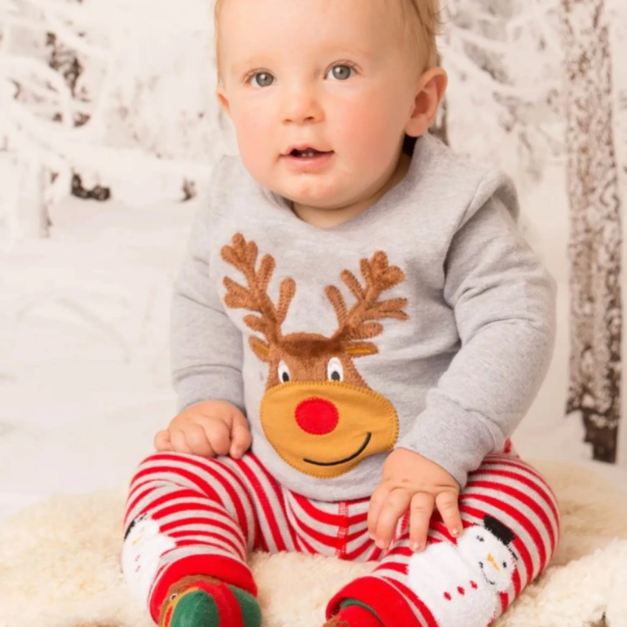 Blade & Rose 3 Piece Red Red  Reindeer Outfit