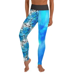 Blue Butterflies - Yoga Leggings