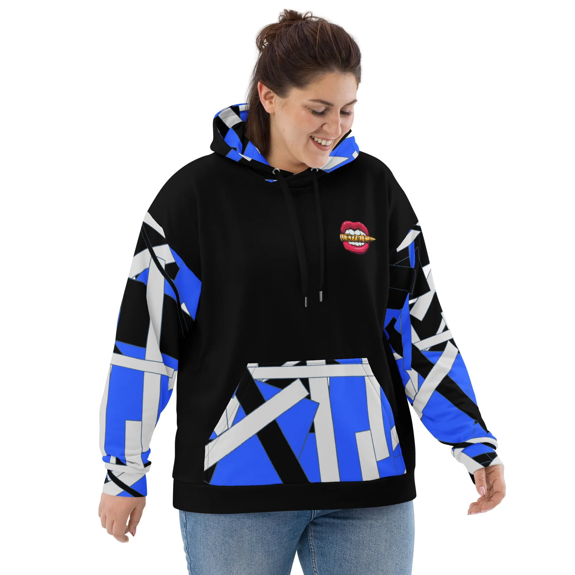 Blue Geometric Unisex Hoodie