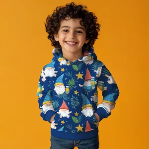 Blue Santa Kids Hoodie