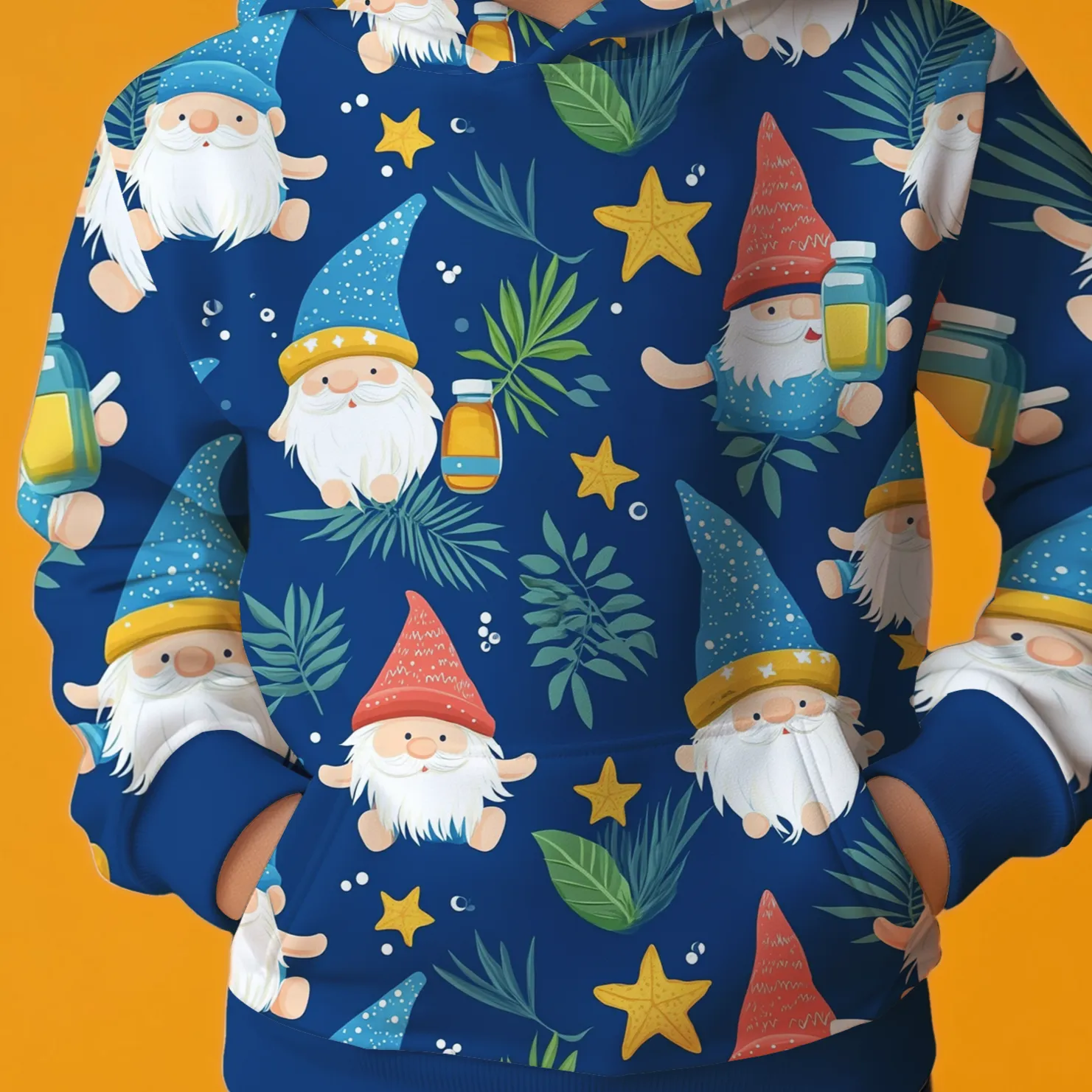 Blue Santa Kids Hoodie