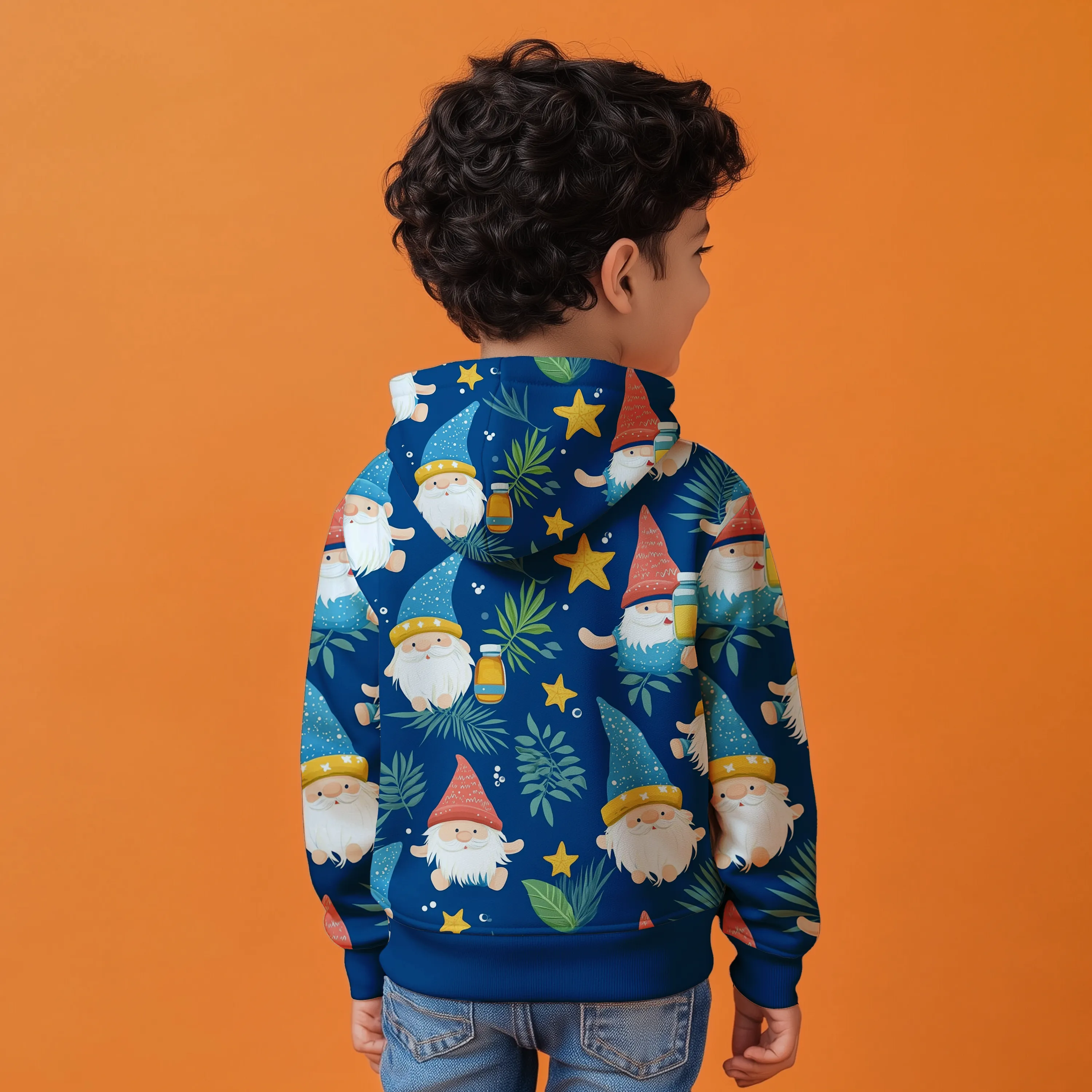 Blue Santa Kids Hoodie
