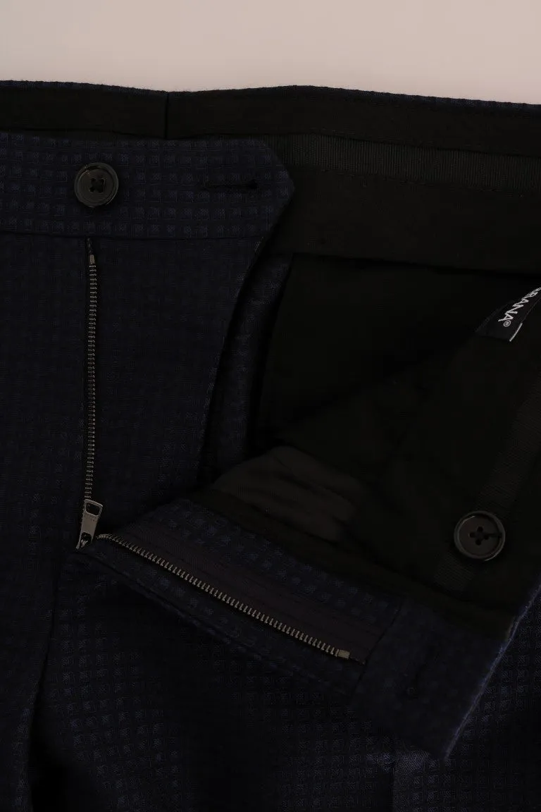 Blue Wool Dress Formal Pants