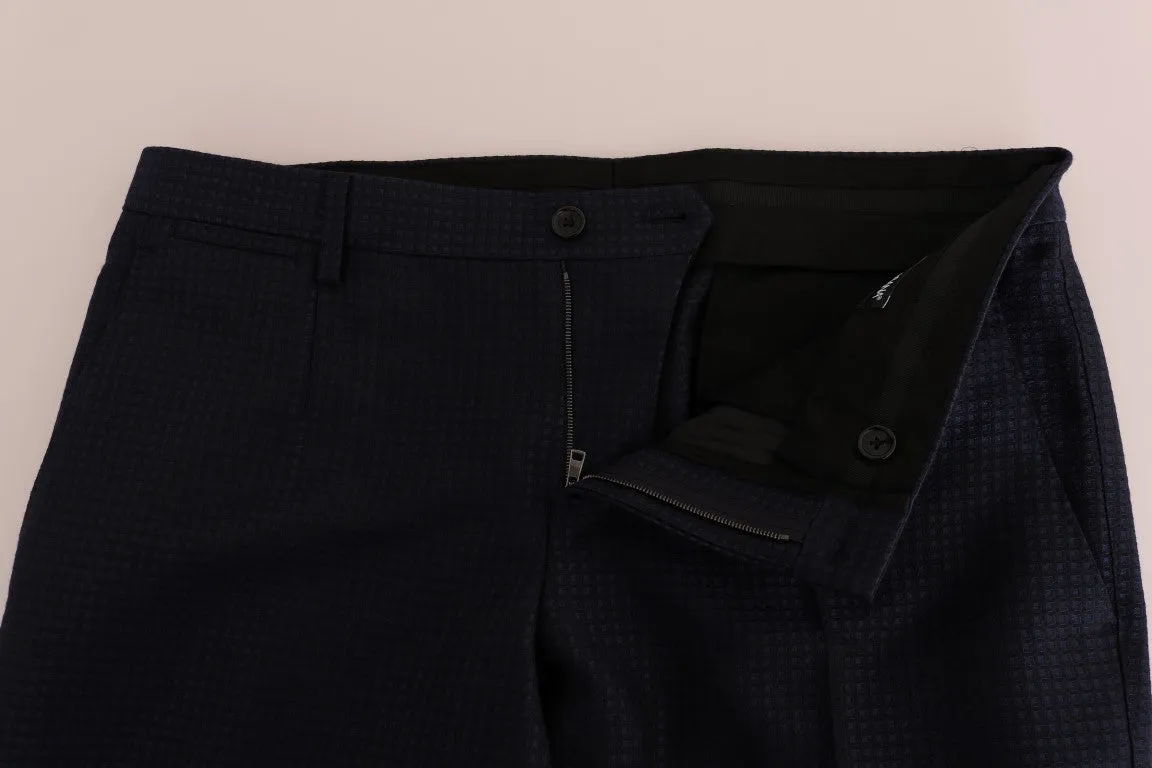 Blue Wool Dress Formal Pants