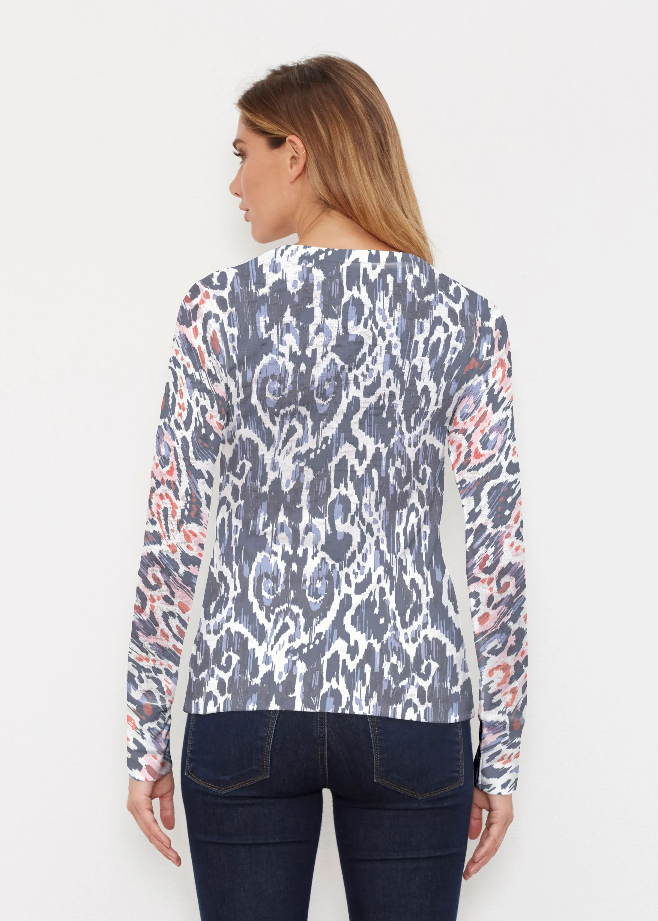 Boho Paisley (8054) ~ Thermal Long Sleeve Crew Shirt