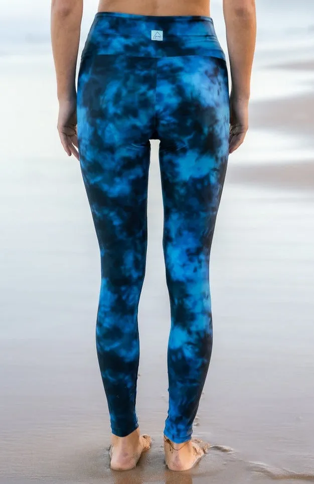 Bora Leggings - petrol tiedye