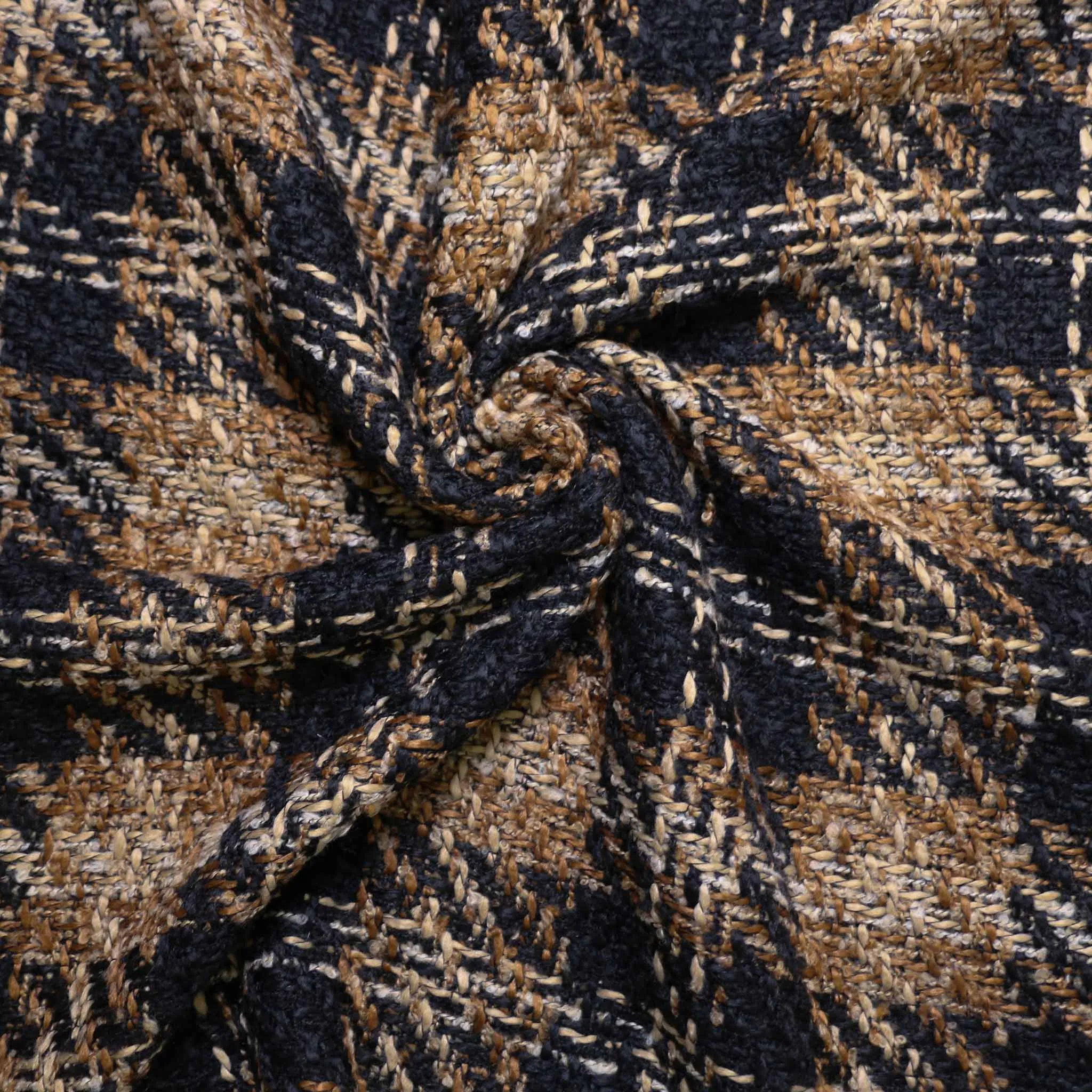 Boucle Fabric - black, beige