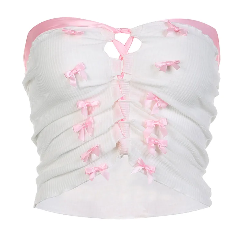 Bow Knit Bandeau Vest UB98411