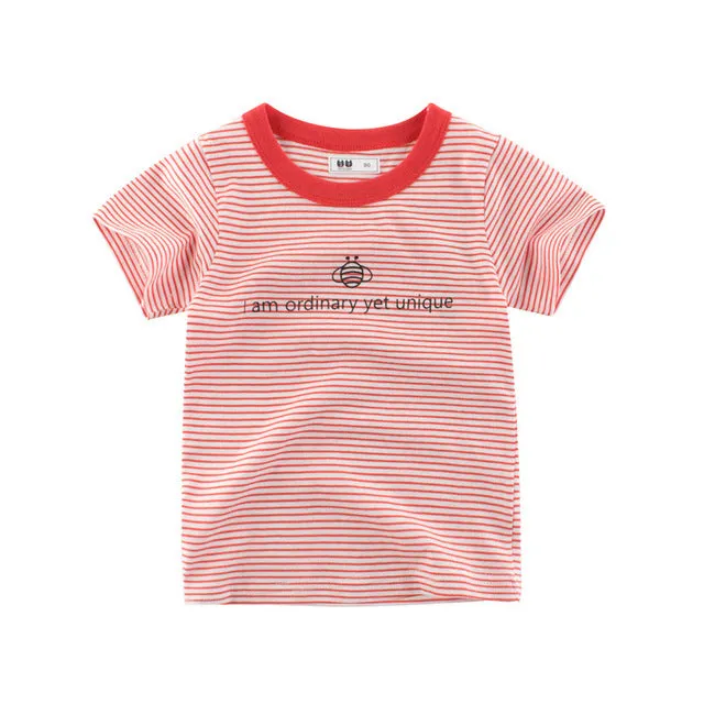 Boys Dinosaur T-shirts Cartoon Printed Girls Tees Children Tops Short-sleeve Clothes for Summer Kids Outfits