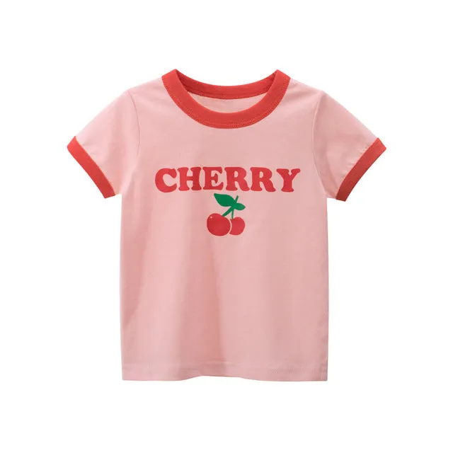 Boys Dinosaur T-shirts Cartoon Printed Girls Tees Children Tops Short-sleeve Clothes for Summer Kids Outfits