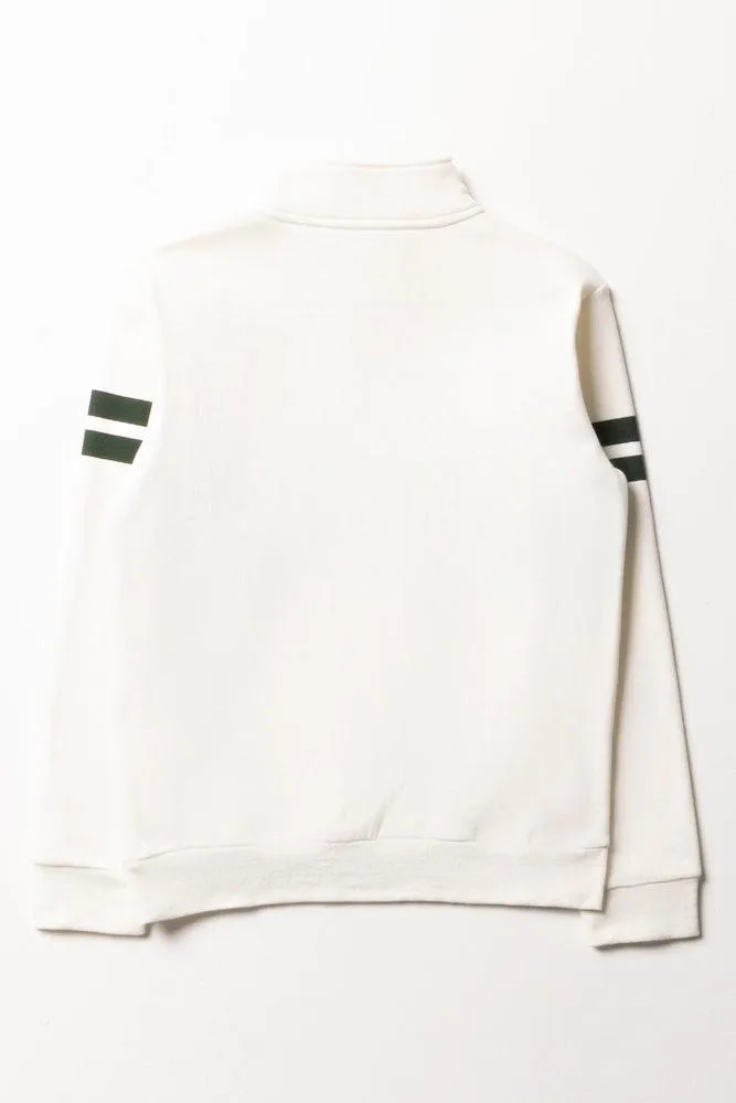 Brooklyn Quarter Zip Tracktop White