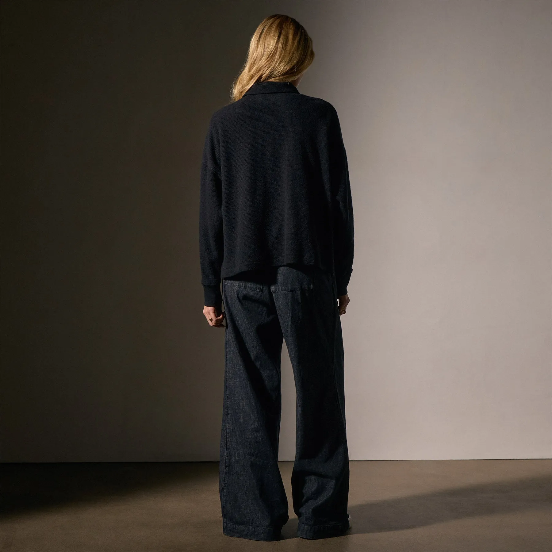 Brushed Thermal Half Zip - Black
