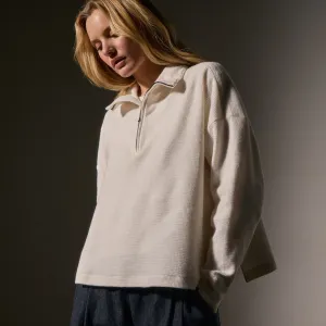 Brushed Thermal Half Zip - Oyster