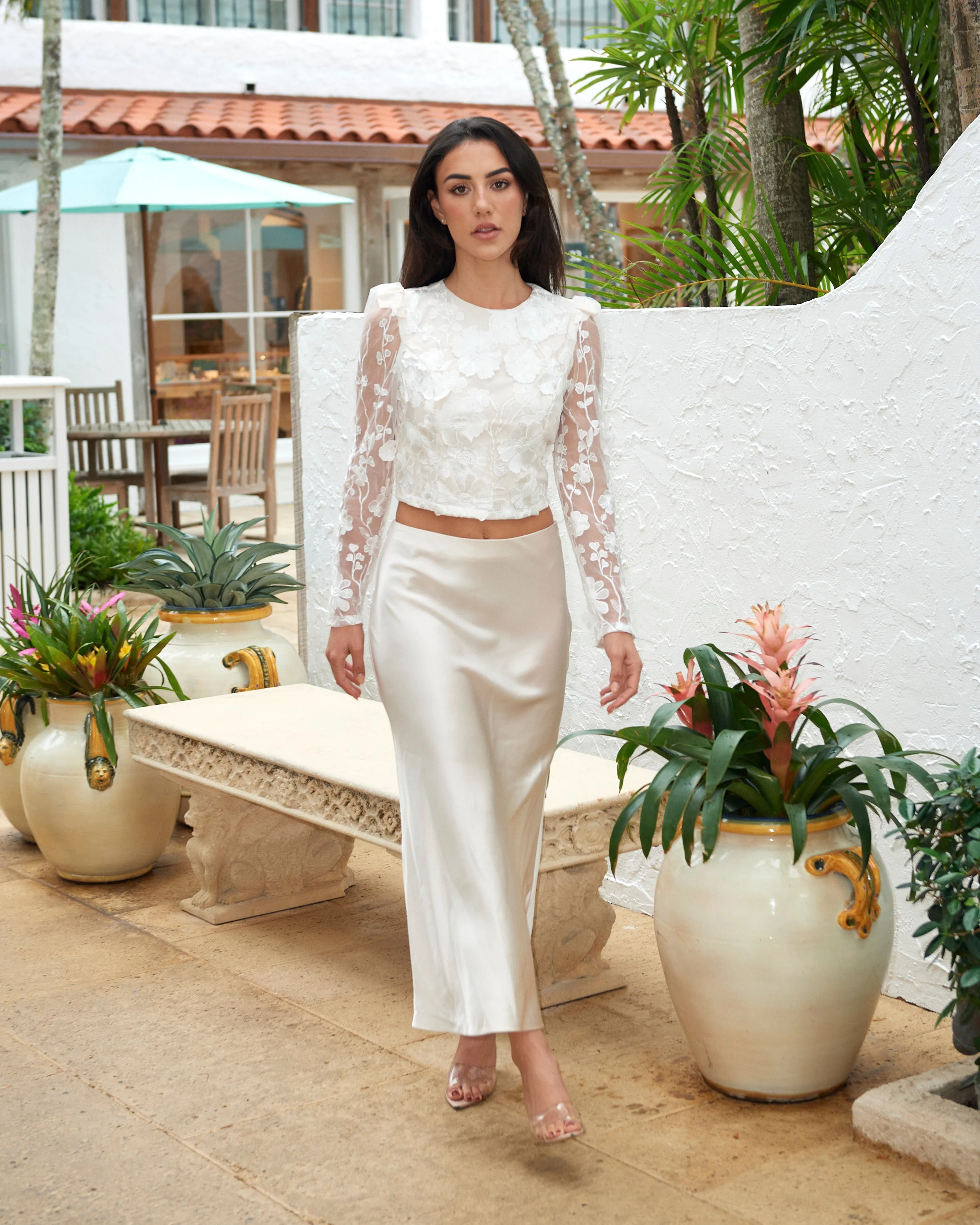 Bryne Floral Appliqué Top