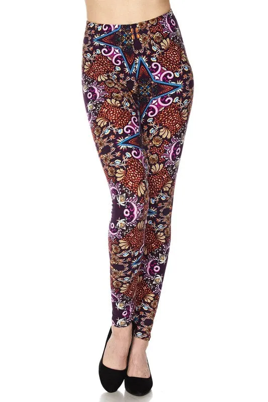 BRYNNE PRINTED LEGGINGS PURPLE*