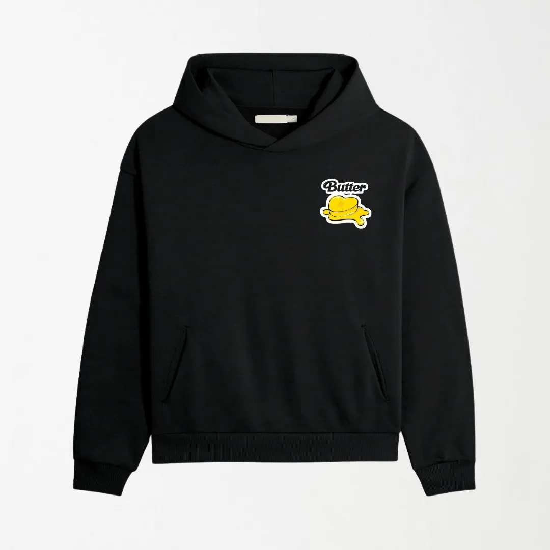 BTS Butter - Black Graphic Hoodie