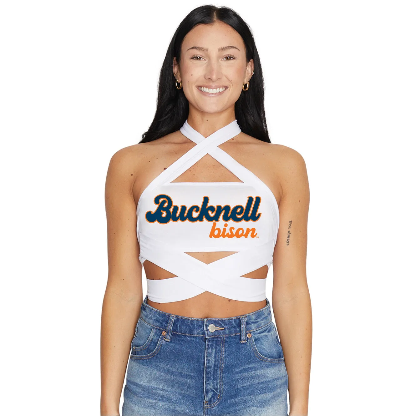 Bucknell White Multi Way Bandeau Top