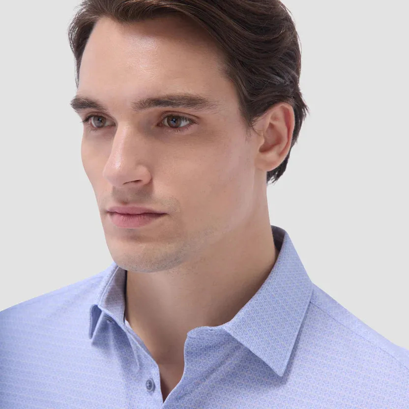 Bugatchi James OoohCotton Long-Sleeve Shirt - Air Blue