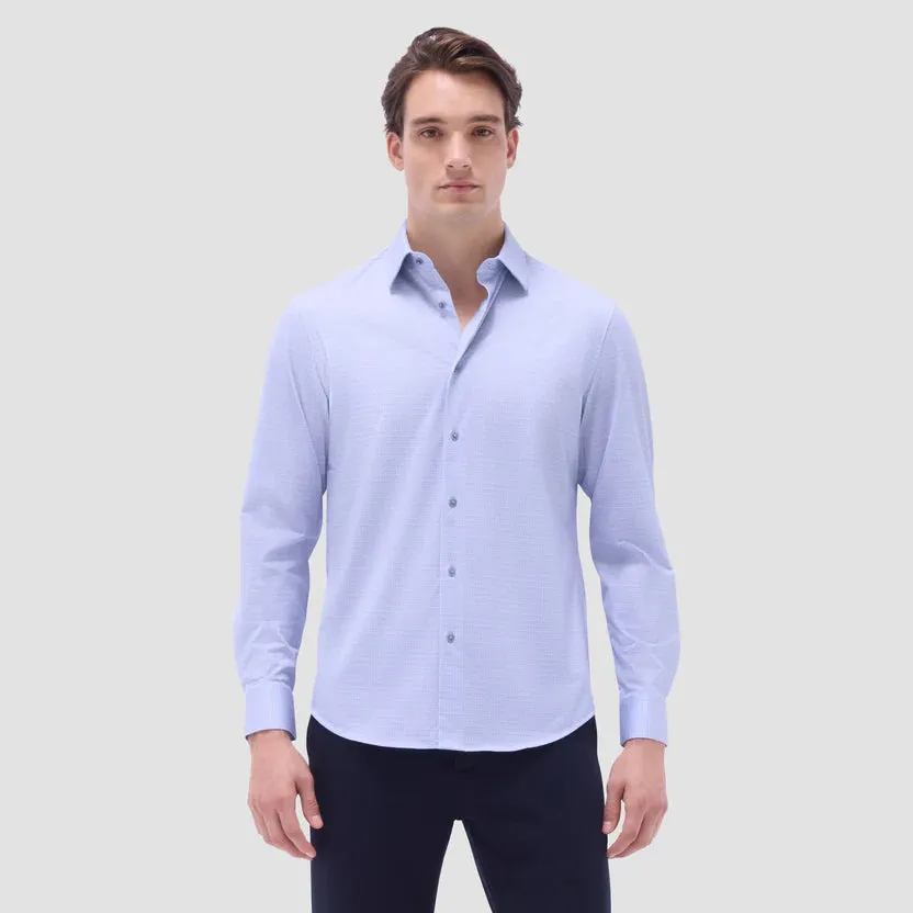 Bugatchi James OoohCotton Long-Sleeve Shirt - Air Blue