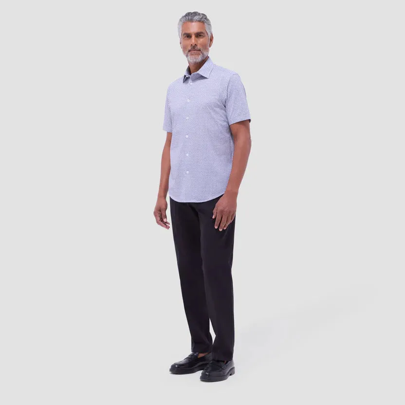 Bugatchi Miles OoohCotton Short-Sleeve Shirt - Platinum
