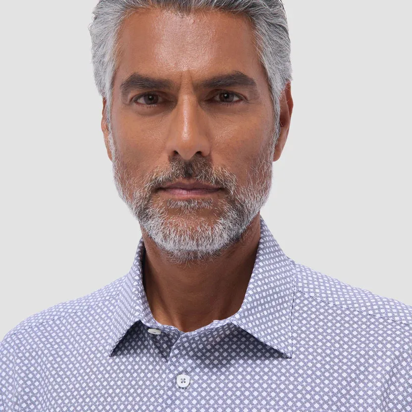 Bugatchi Miles OoohCotton Short-Sleeve Shirt - Platinum