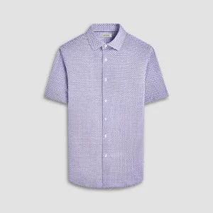 Bugatchi Miles OoohCotton Short-Sleeve Shirt - Platinum