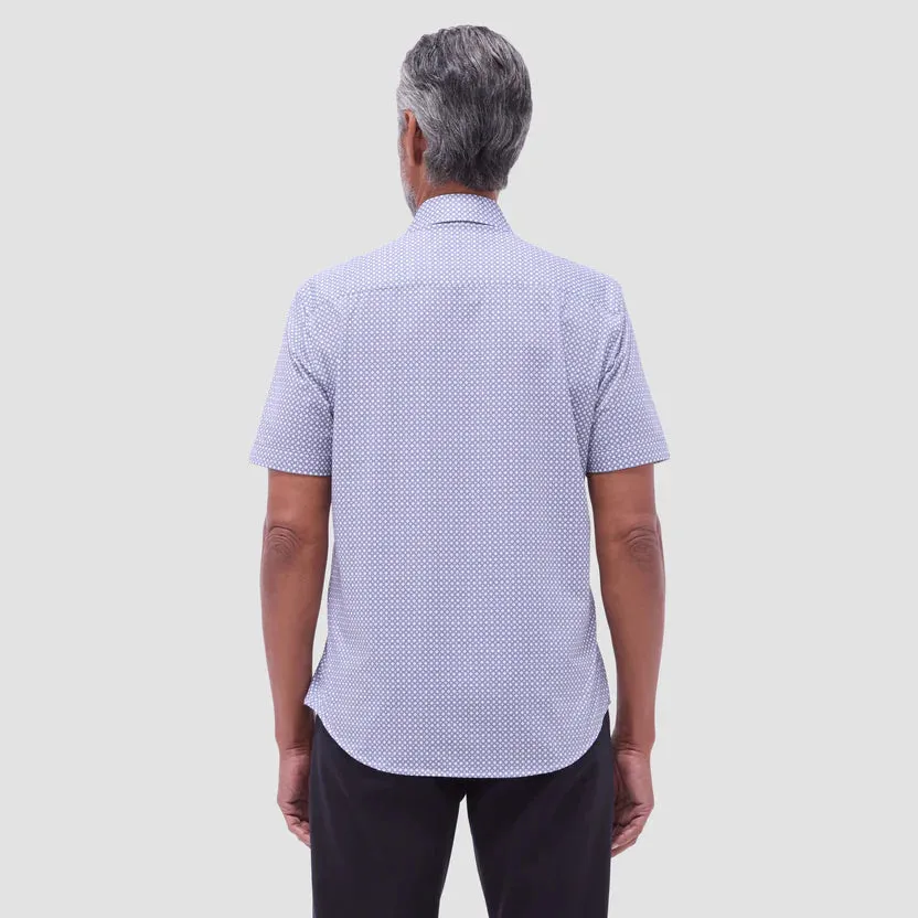 Bugatchi Miles OoohCotton Short-Sleeve Shirt - Platinum