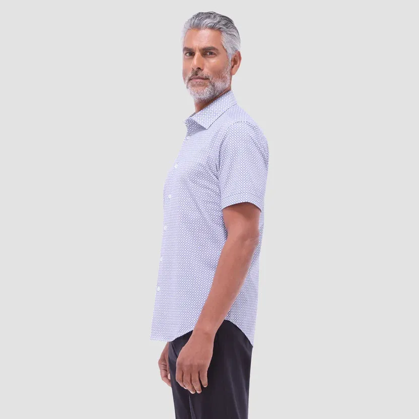 Bugatchi Miles OoohCotton Short-Sleeve Shirt - Platinum