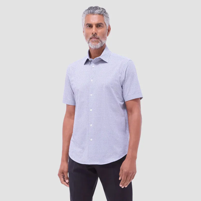 Bugatchi Miles OoohCotton Short-Sleeve Shirt - Platinum