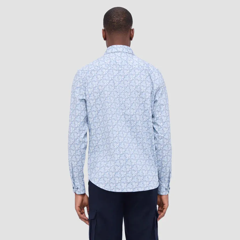 Bugatchi Ooohcotton James Long Sleeve Shirt - Air Blue