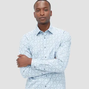 Bugatchi Ooohcotton James Long Sleeve Shirt - Air Blue