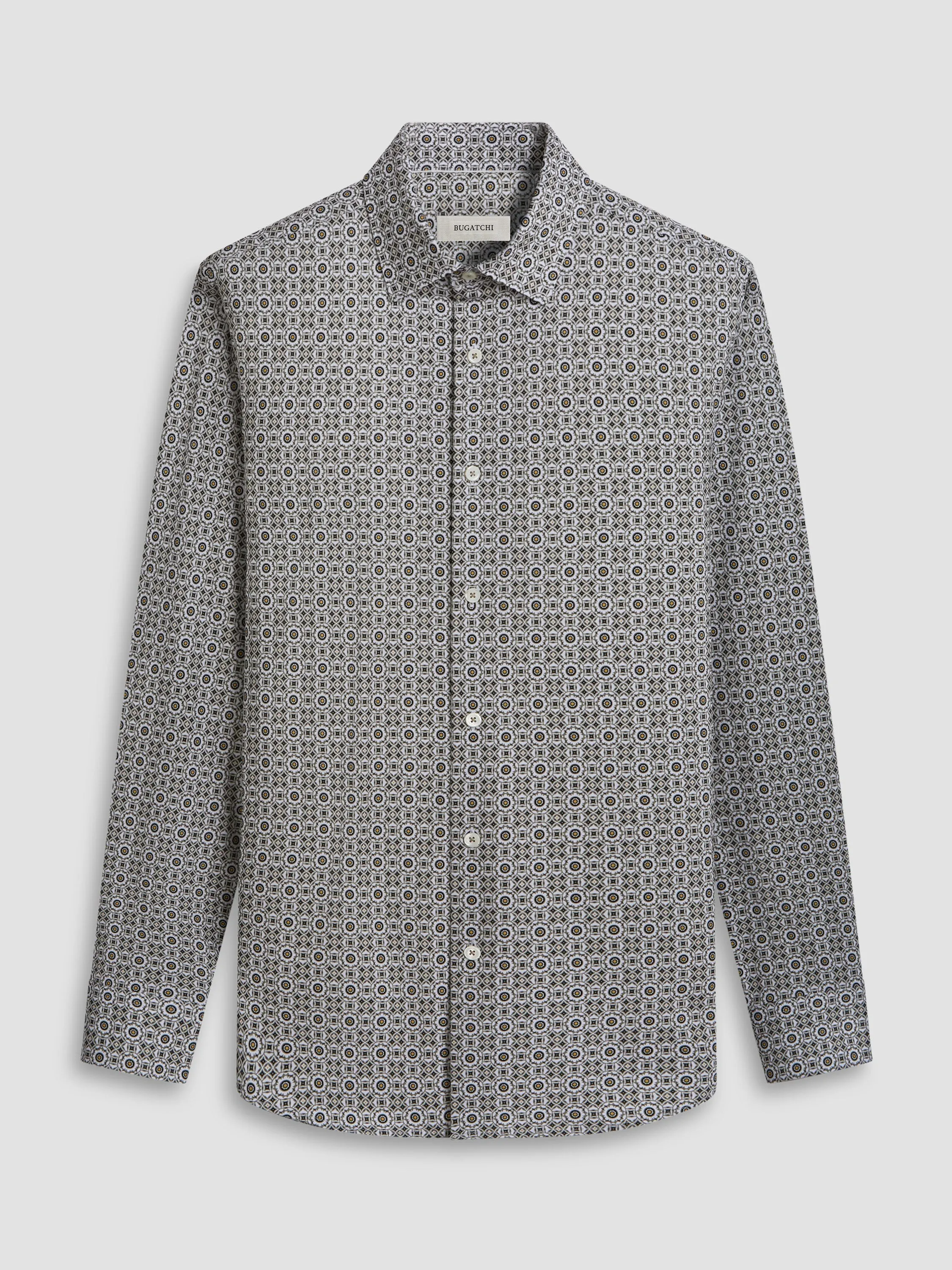 Bugatchi Ooohcotton James Long Sleeve Shirt - Khaki