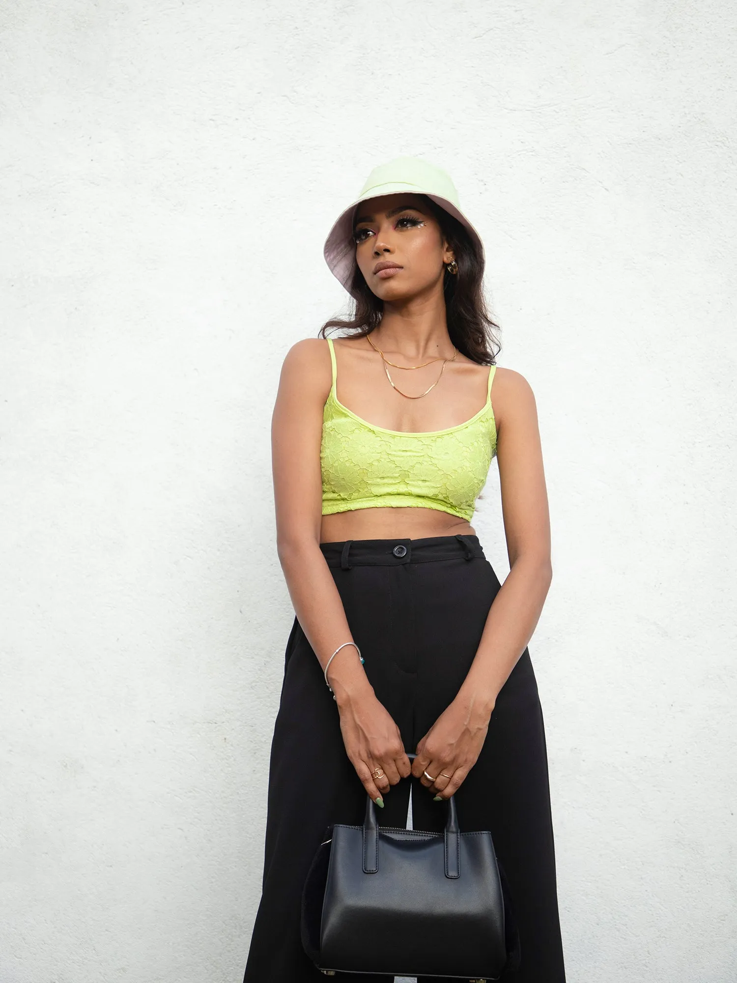 Bustier Detail Back Tie-Up Crop Top