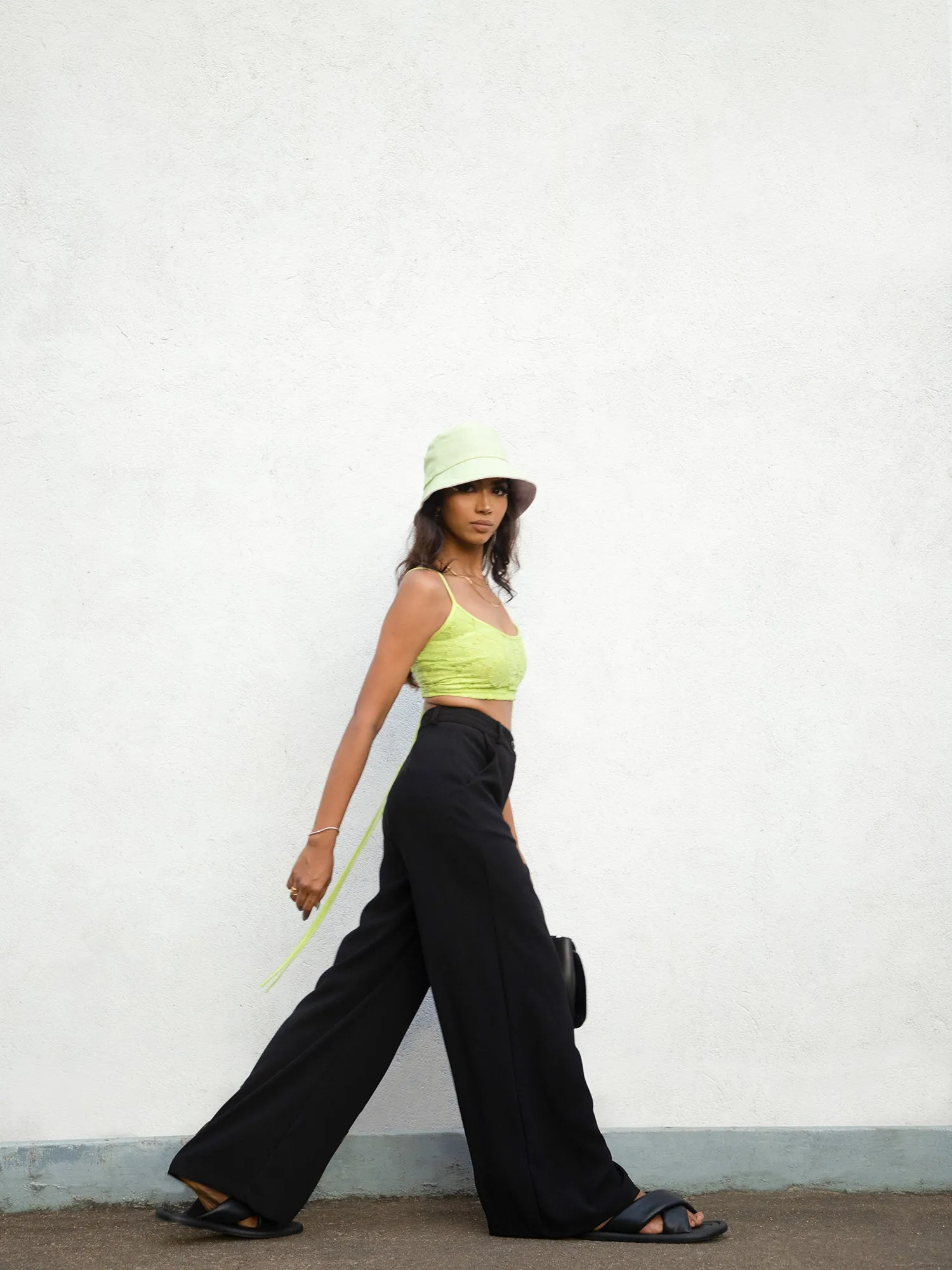 Bustier Detail Back Tie-Up Crop Top