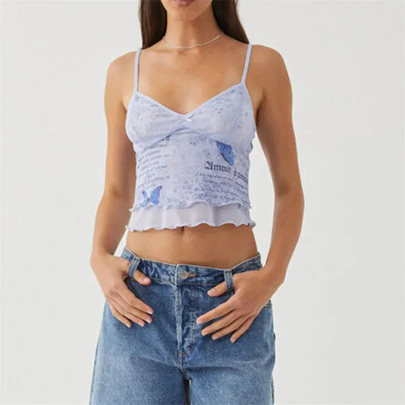 Butterfly Short Sleeve Camisole