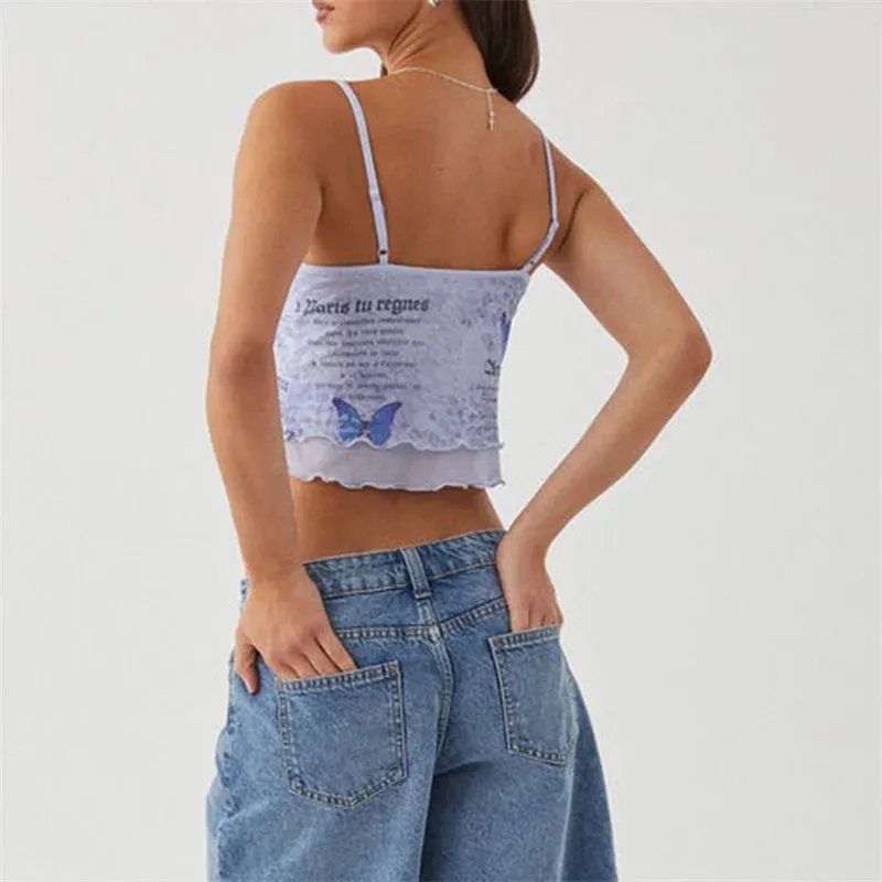 Butterfly Short Sleeve Camisole
