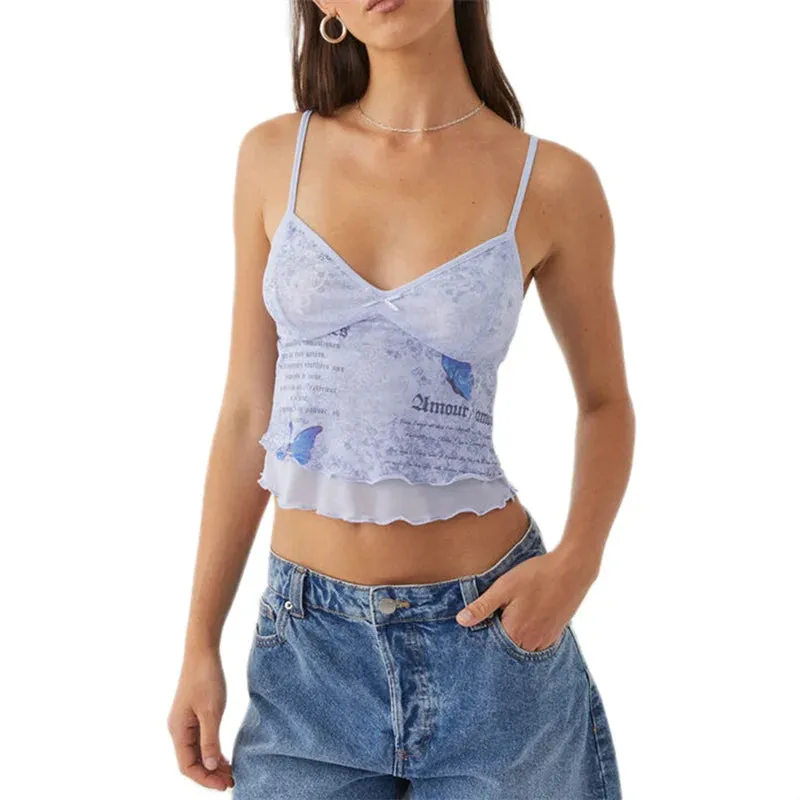 Butterfly Short Sleeve Camisole
