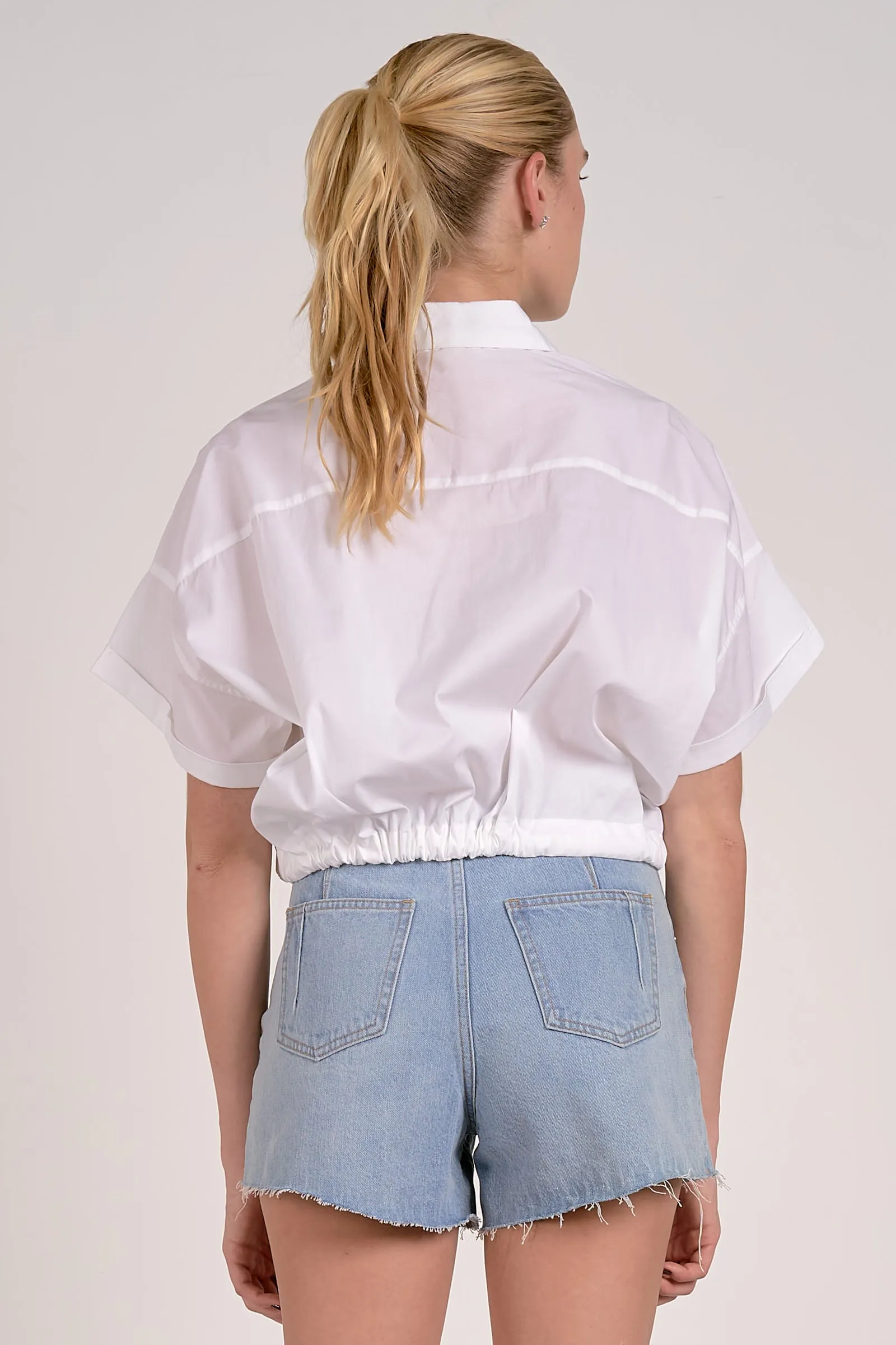 Button Down Short Sleeve Top