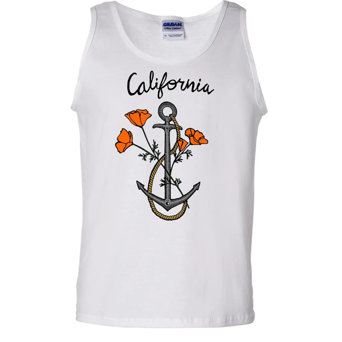 California Anchor Poppies Asst Colors Tank Top