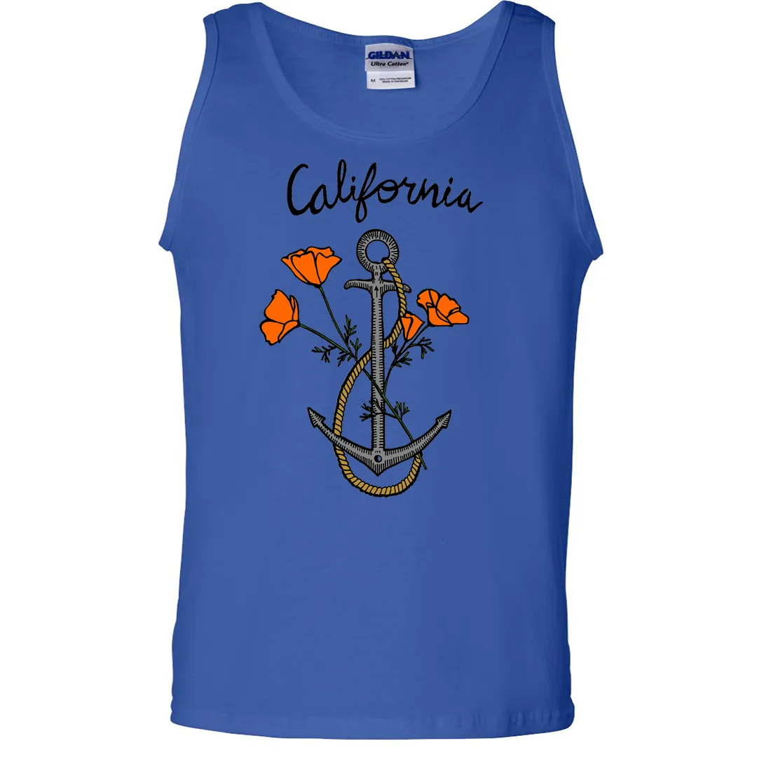 California Anchor Poppies Asst Colors Tank Top