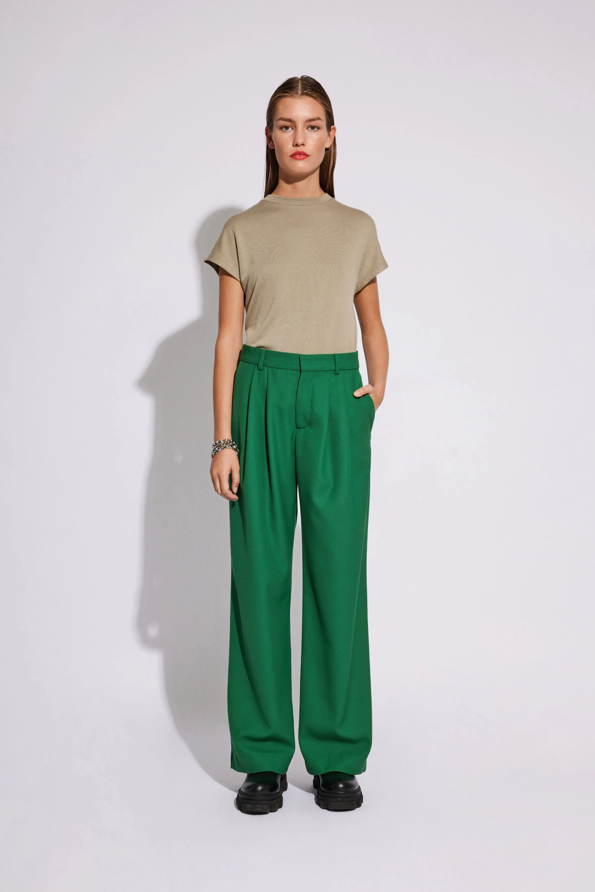 Camille Trousers - Foliage Green