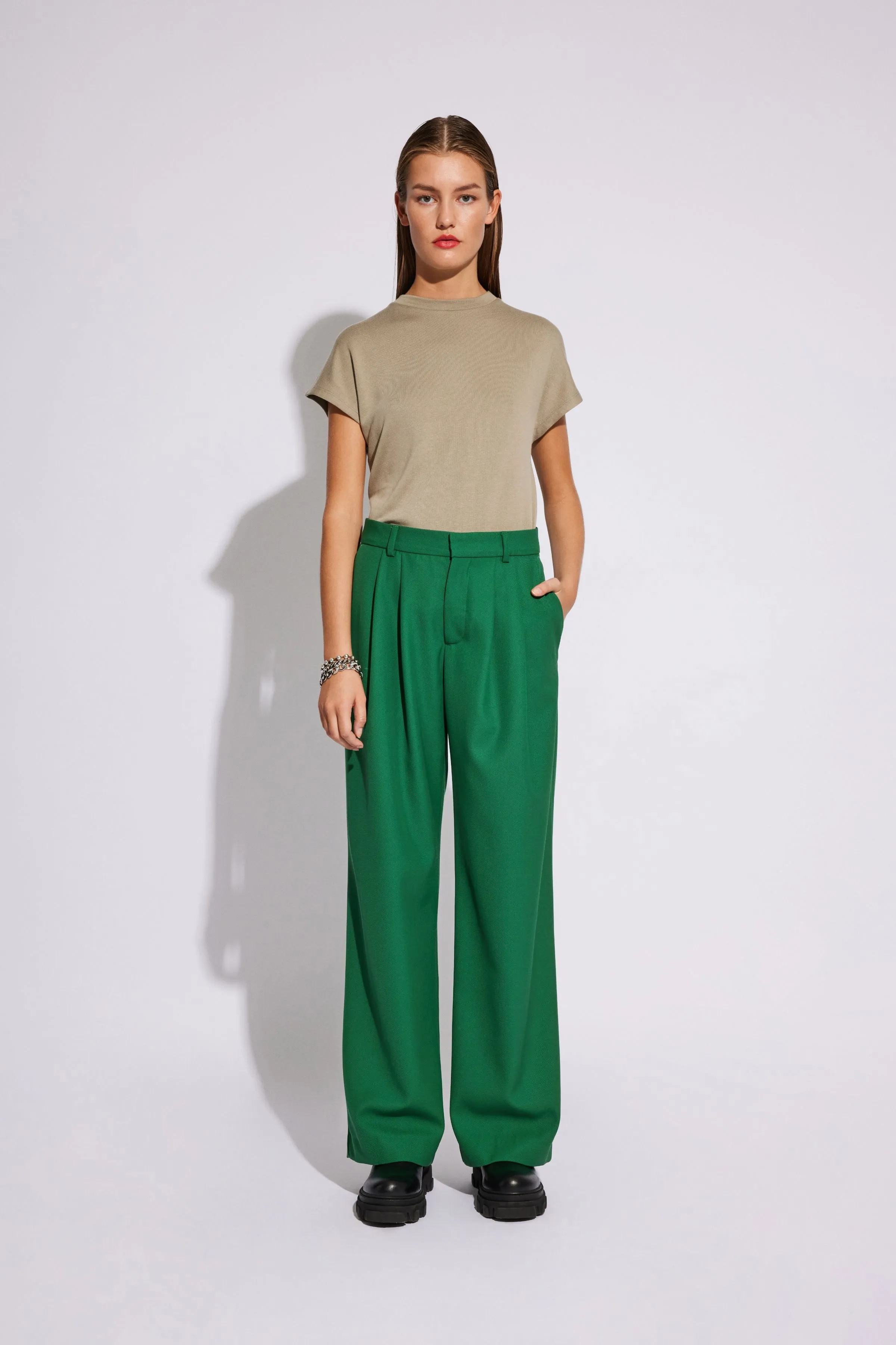 Camille Trousers - Foliage Green