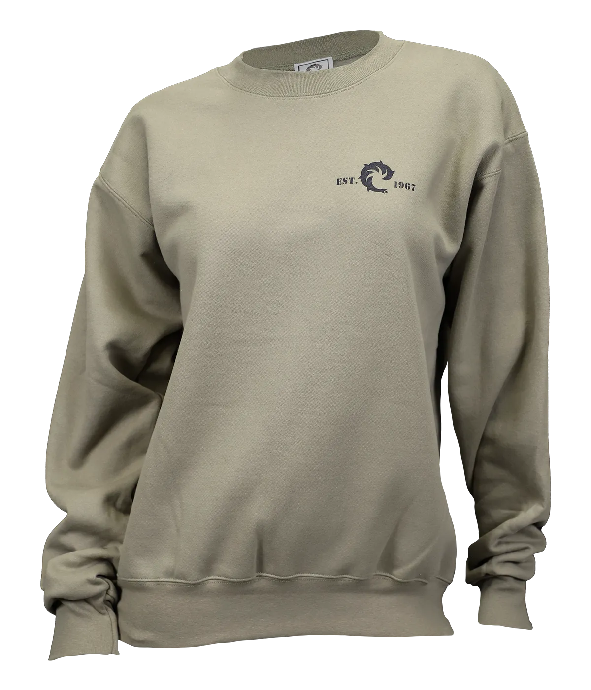Camo Solid Ladies Crew Sweatshirt