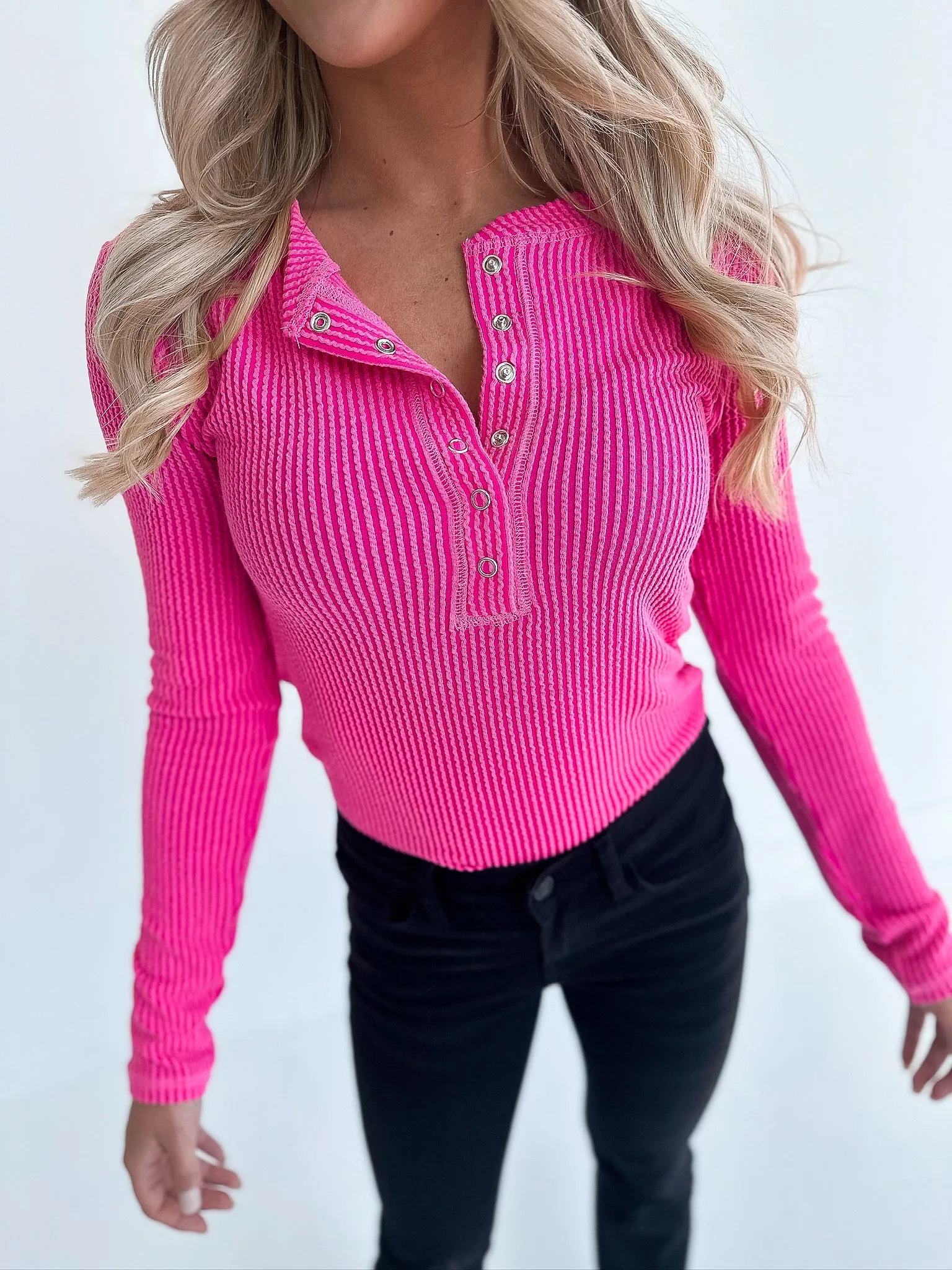Candy Crinkle Henley